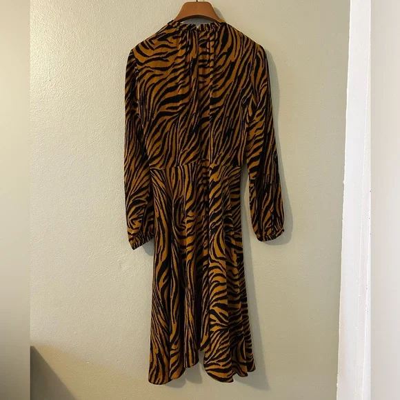 NWT - No. 6 Tiger Stripe Silk Dress - Picture 5 of 9